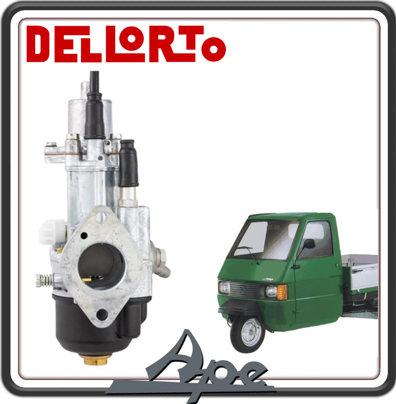 CARBURATORE COMPLETO DELLORTO PER PIAGGIO APE TM 703 BENZINA - APE TM P703 - PIAGGIO APE P703V - APE CAR P2 P3 220 - APE TM P703 FL2 220
