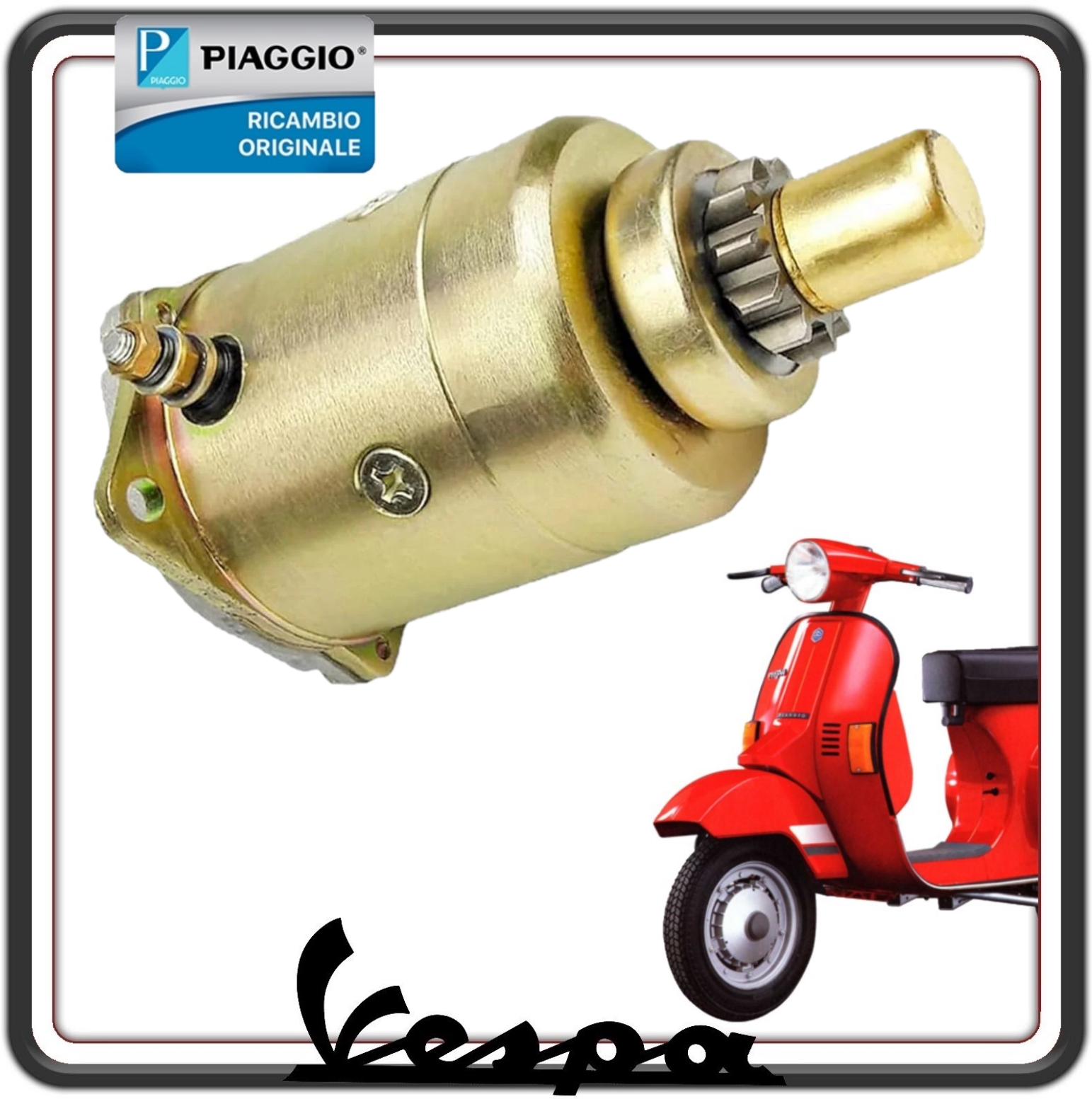 MOTORINO AVVIAMENTO AVVIO PER PIAGGIO APE 50 TUTTE LE VERSIONI DAL 1989 AL 2017 - VESPA PK 50 - PK 50 XL - VESPA FL - FL2 ORIGINALE PIAGGIO 179116