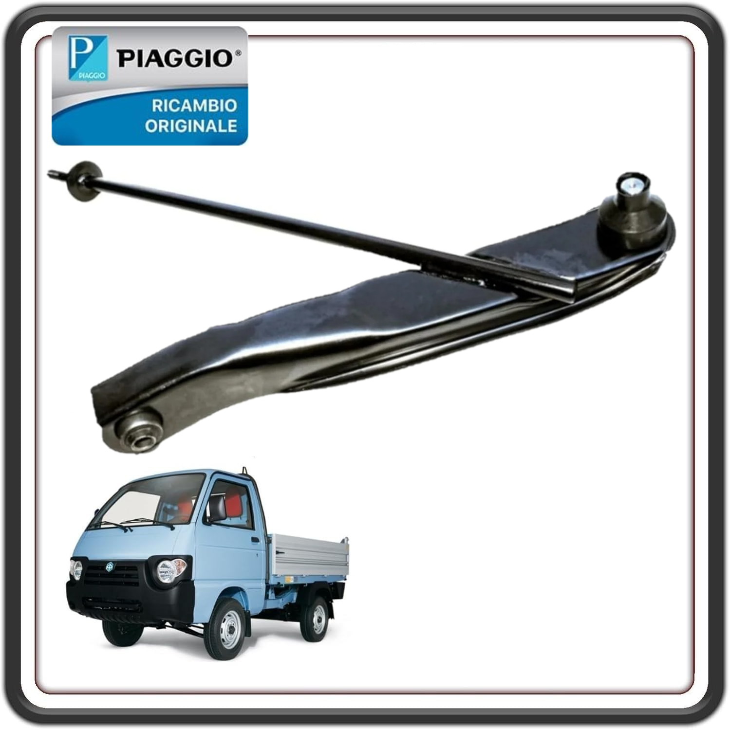 BRACCIO OSCILLANTE SOSPENSIONE LATO DESTRO PER PIAGGIO PORTER 1000 - PORTER 1300 FINO AL 2009 MOTORE DAIHATSU - PORTER 1200 1400 DIESEL - PIAGGIO QUARGO ORIGINALE PIAGGIO B007554