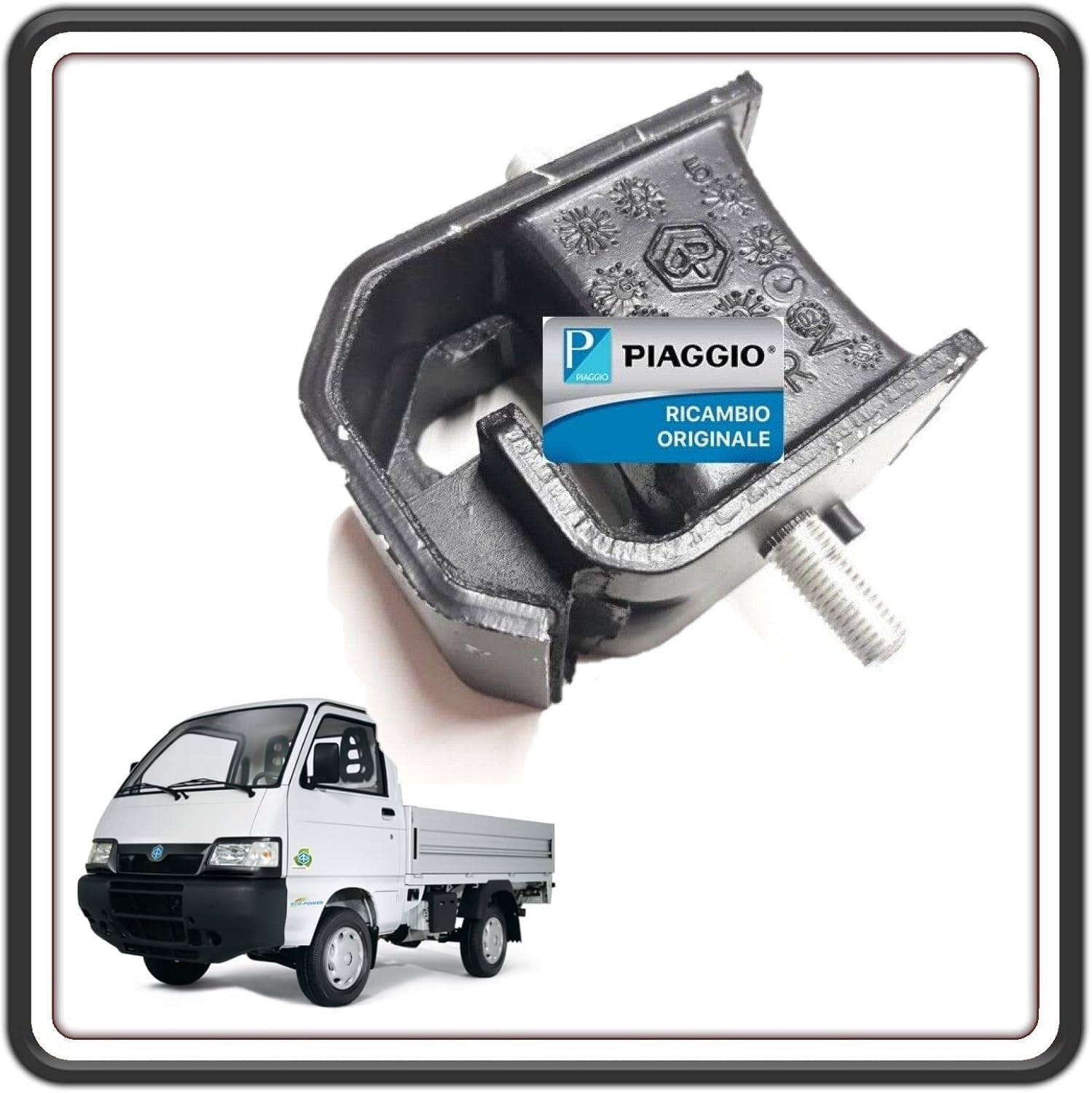 SUPPORTO ELASTICO MOTORE LATO SINISTRO PER PIAGGIO PORTER 1200 1400 DIESEL - PIAGGIO PORTER D120 ORIGINALE PIAGGIO B004758