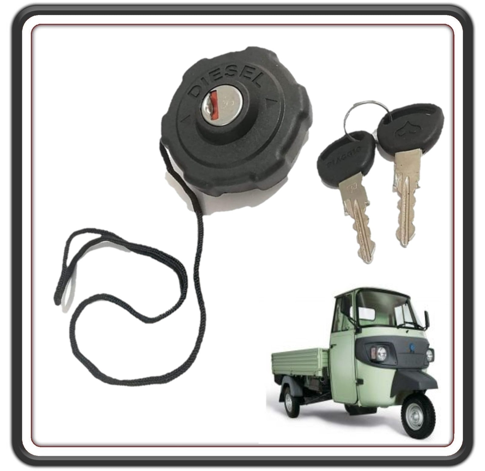 TAPPO SERBATOIO CARBURANTE PER PIAGGIO APE CALESSINO DIESEL - APE CLASSIC ORIGINALE PIAGGIO B024170