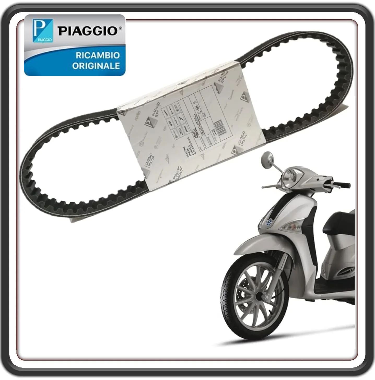 CINGHIA TRASMISSIONE PER LIBERTY 2T 50 - PIAGGIO FLY - APRILIA SCARABEO. (TUTTI I MODELLI COMPATIBILI SONO ELENCATI IN DESCRIZIONE) ORIGINALE PIAGGIO 480852