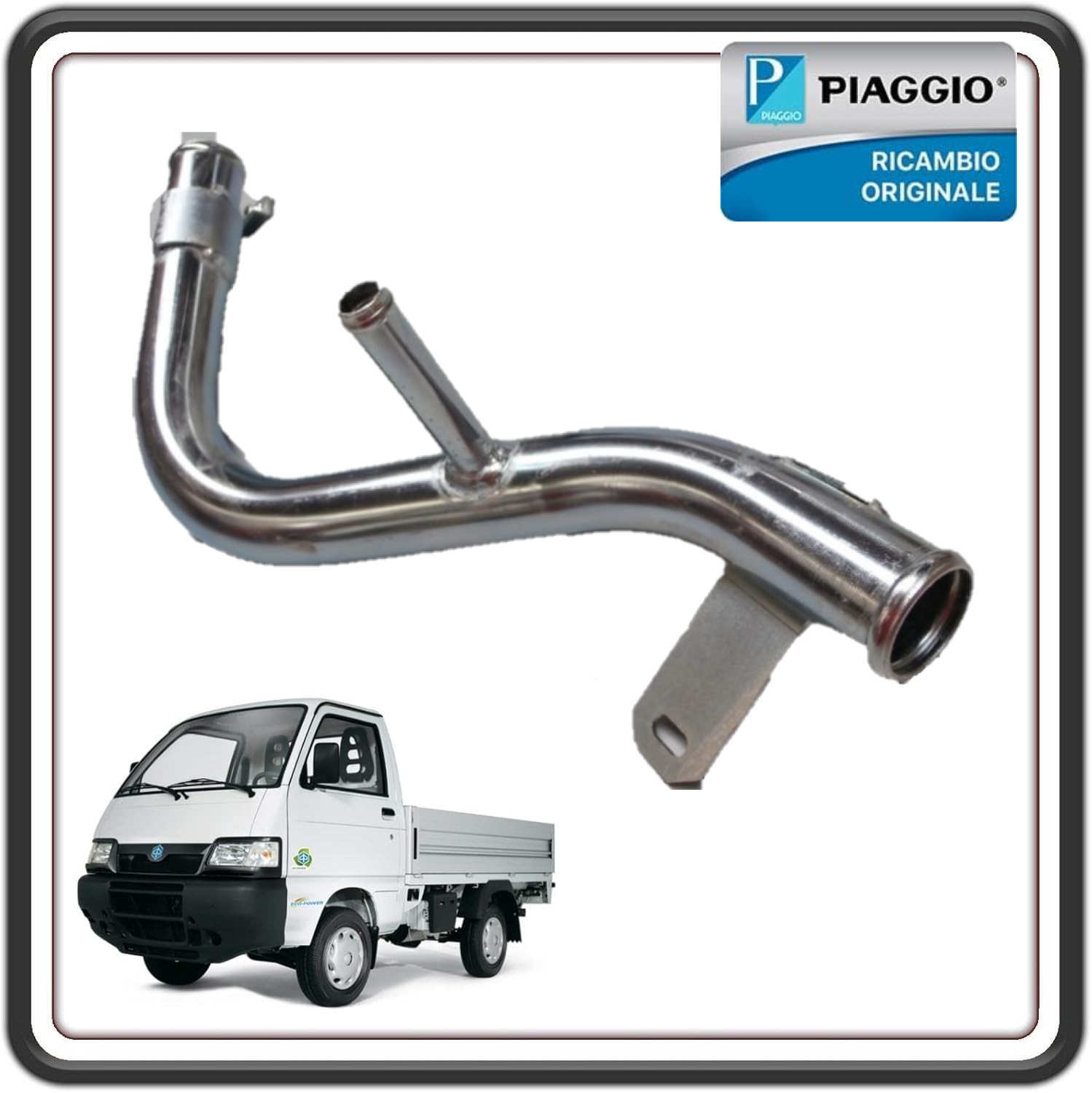 TUBO RACCORDO RADIATORE ACQUA N°2 INFERIORE PIAGGIO PORTER 1200-1400 DIESEL MOTORE LOMBARDINI ORIGINALE PIAGGIO 263608