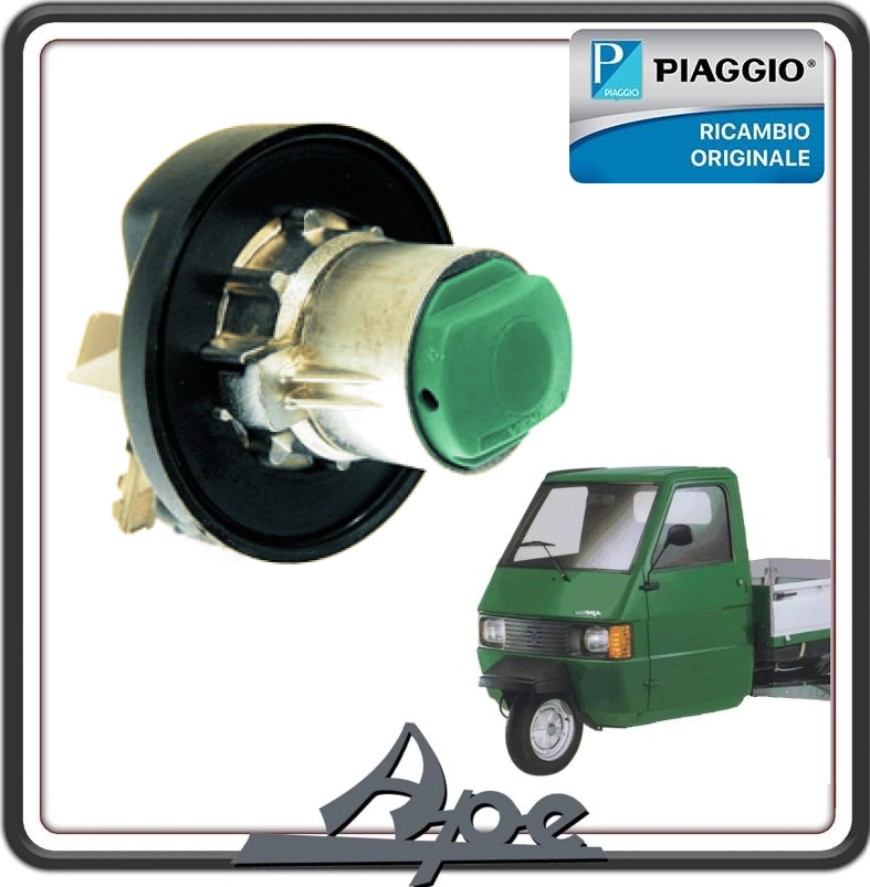 TAPPO SERBATOIO CARBURANTE BENZINA NAFTA CON SERRATURA E CHIAVI PER PIAGGIO APE TM 703 BENZINA E DIESEL - PIAGGIO APE 602 BENZINA ORIGINALE PIAGGIO 193627