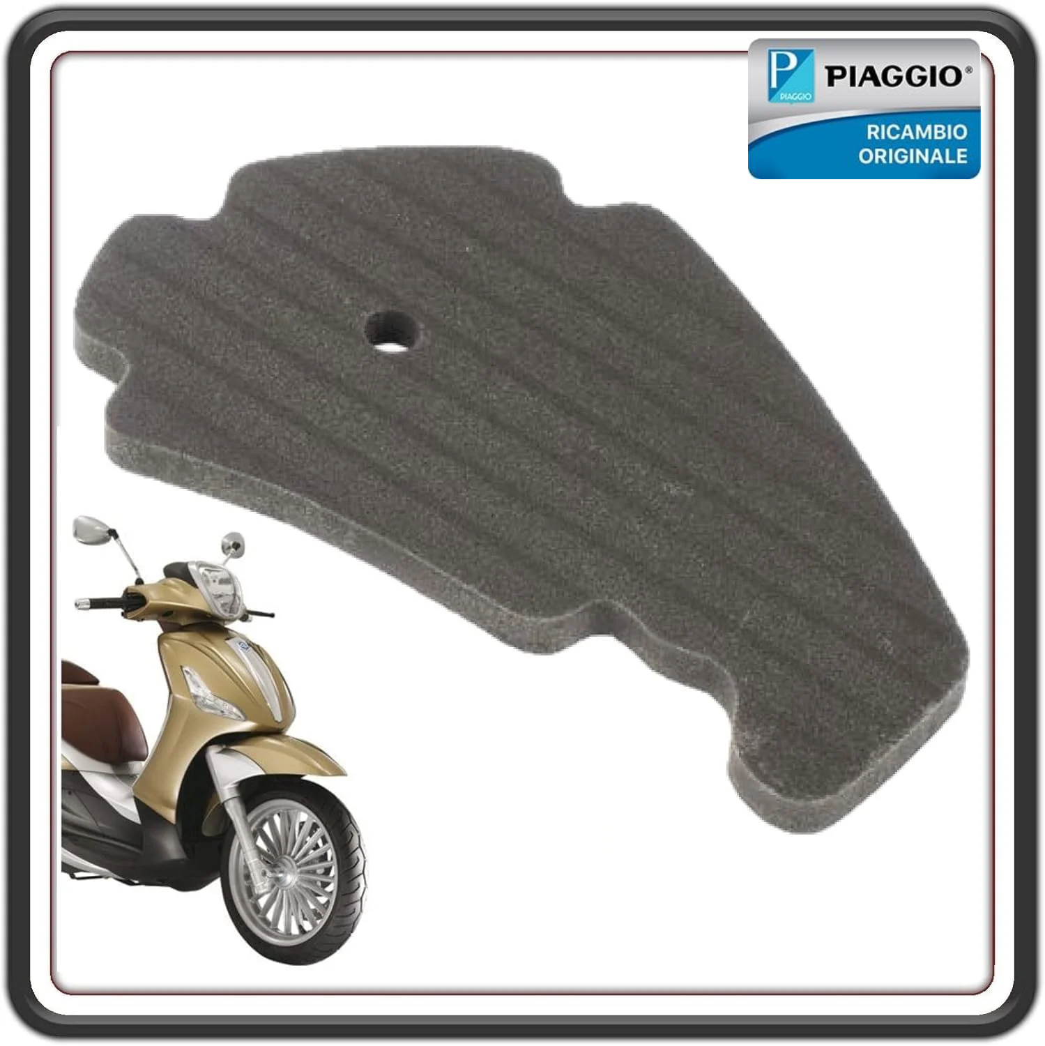 FILTRO ARIA PER PIAGGIO BEVERLY 125 - BEVERLY 150 - BEVERLY 200 - BEVERLY 250 - BEVERLY 300 - BEVERLY 400-500 ORIGINALE PIAGGIO 829258