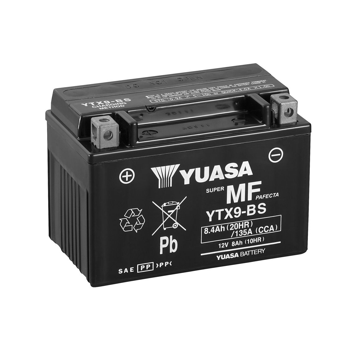 Batteria Yuasa YTX9-BS 12V 8.4Ah 135A AGM Senza Manutenzione