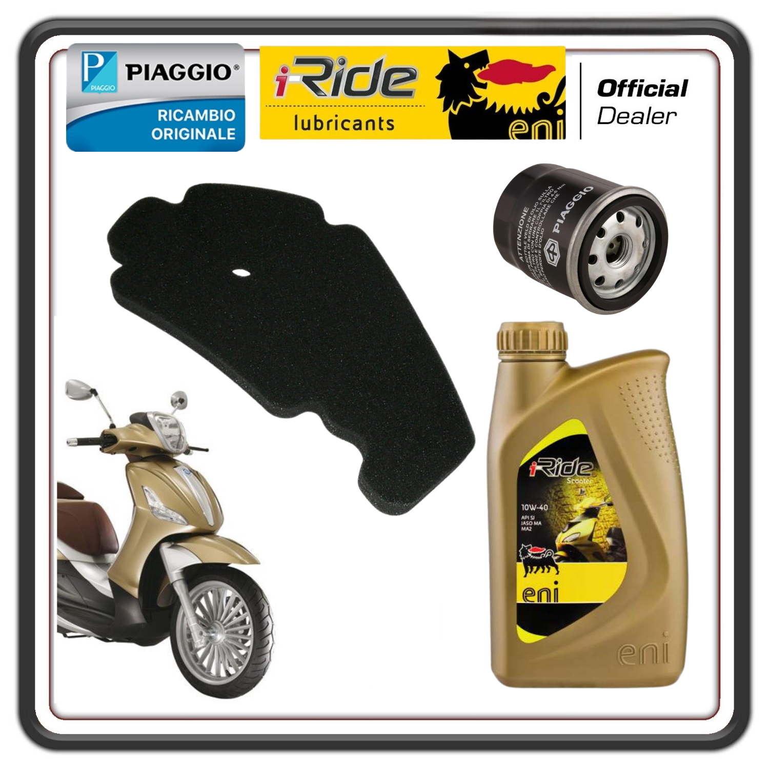 KIT TAGLIANDO PER PIAGGIO BEVERLY 125 250 300 - PIAGGIO CARNABY.