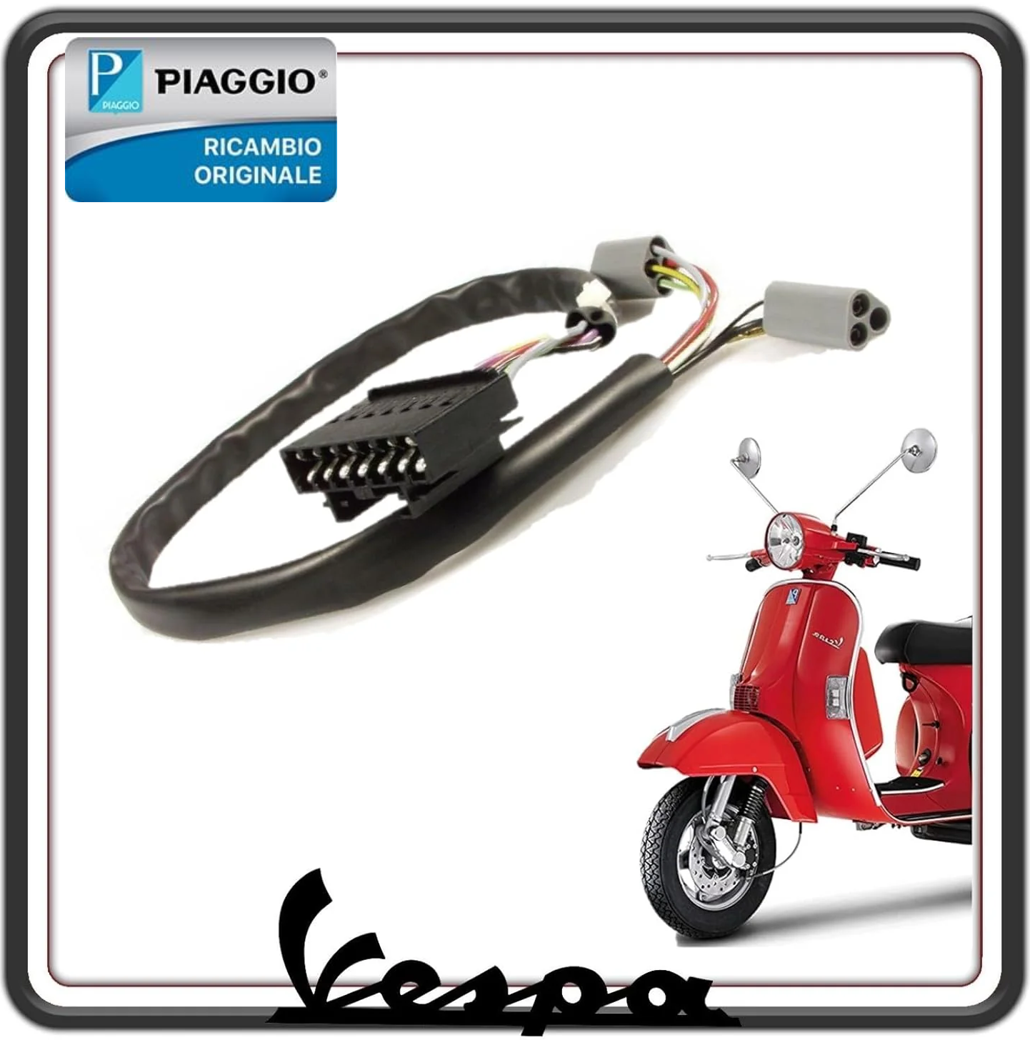 TRASMISSIONE FILO CAVO CABLAGGIO FISSAGGIO CONTACHILOMETRI CONTA KM CONTA CHILOMETRI PER VESPA PX 125-150 - 200 - ARCOBALENO ORIGINALE PIAGGIO 582964 (LEGGI DESCRIZIONE ARTICOLO).