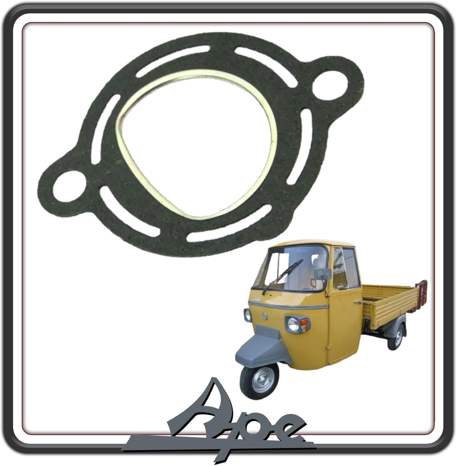 GUARNIZIONE SCARICO MARMITTA COMPATIBILE CON PIAGGIO APE CAR P2 - P3 - APE P501 - P601 - APE 602 - APE TM 703