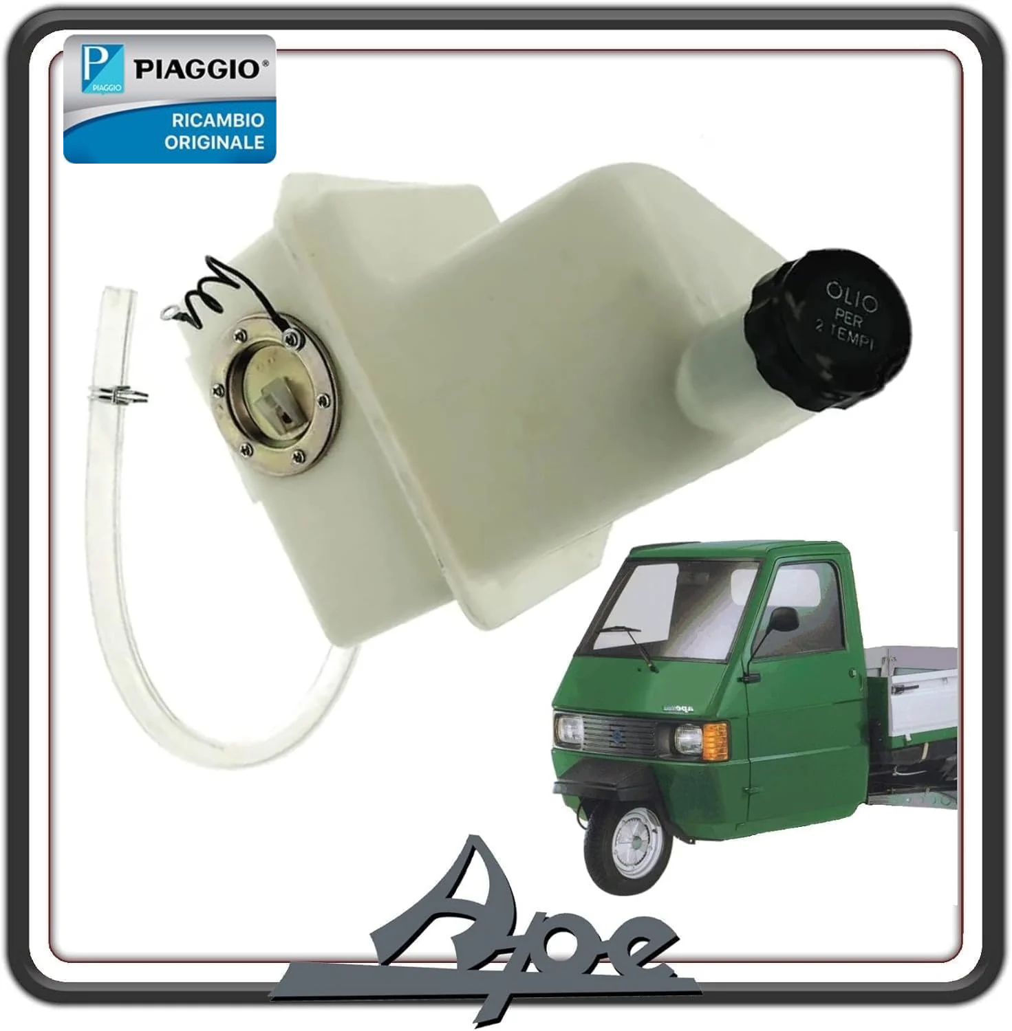 SERBATOIO VASCHETTA OLIO MISCELA PER PIAGGIO APE TM 703 - APE 601 - APE 602 - APE 501 - APE CAR ORIGINALE PIAGGIO 2634496