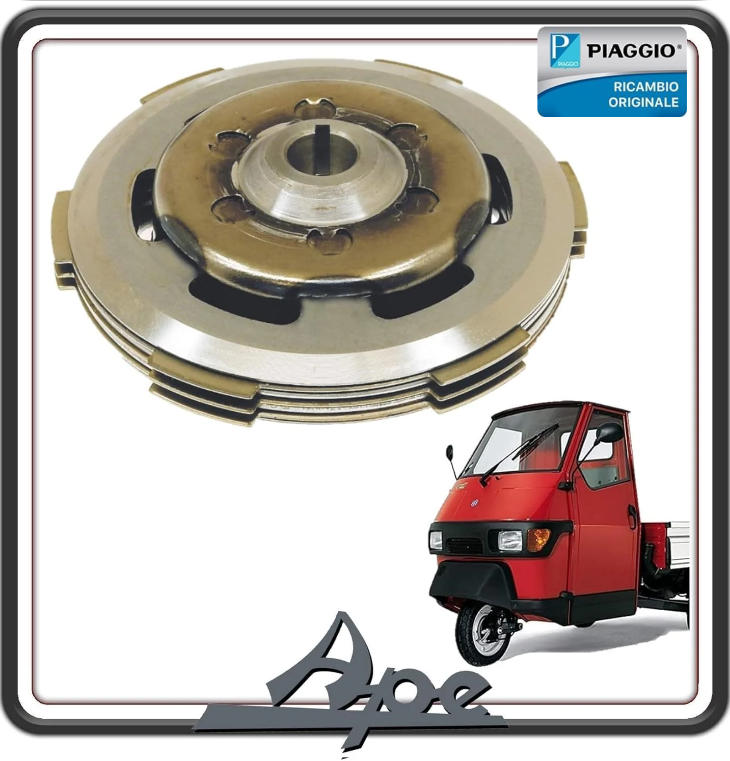 KIT FRIZIONE (6 MOLLE - 3 DISCHI) PER PIAGGIO APE 50 TUTTI I MODELLI - VESPA 50 - VESPA 125 FL FL2 - VESPA HP 50 125 ORIGINALE PIAGGIO 2898935