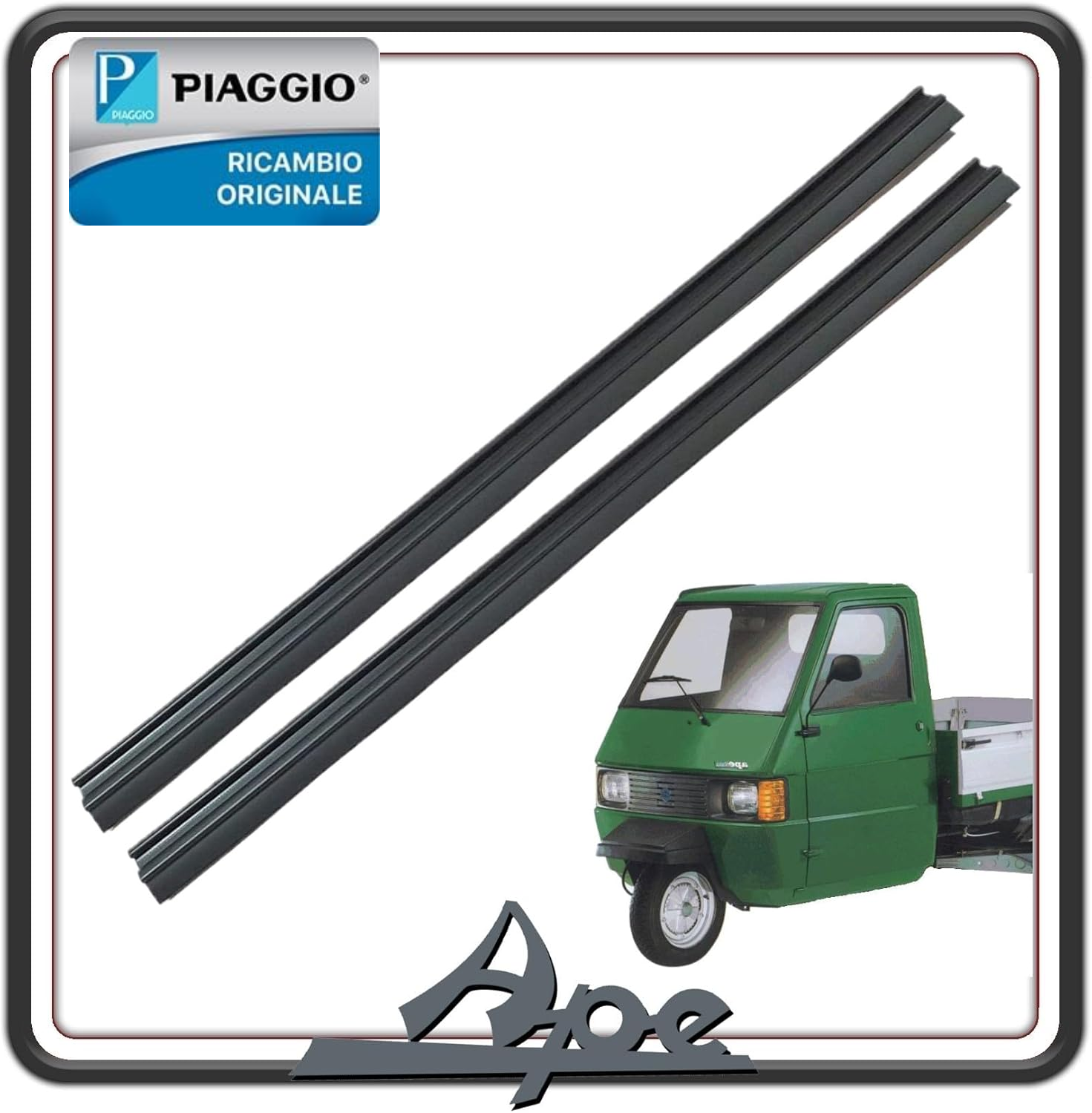 KIT COPPIA DUE GUARNIZIONE GUARNIZIONI RASCHIAVETRO RASAVETRO PER PIAGGIO APE TM 703-PIAGGIO APE 602 ORIGINALE PIAGGIO 217582