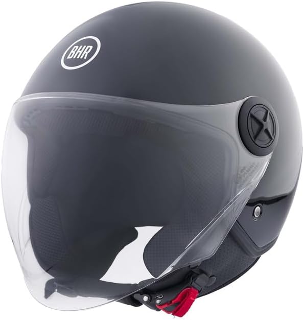 BHR - CASCO DEMI-JET 832 MINIMAL NERO METALLIZZATO 