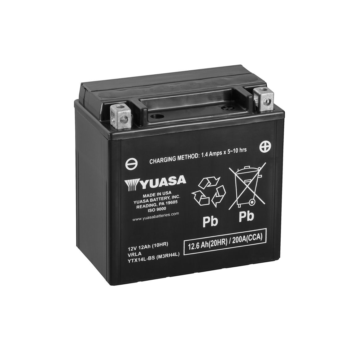Batteria Yuasa YTX14L-BS 12V 12.6Ah 200A AGM Senza Manutenzione