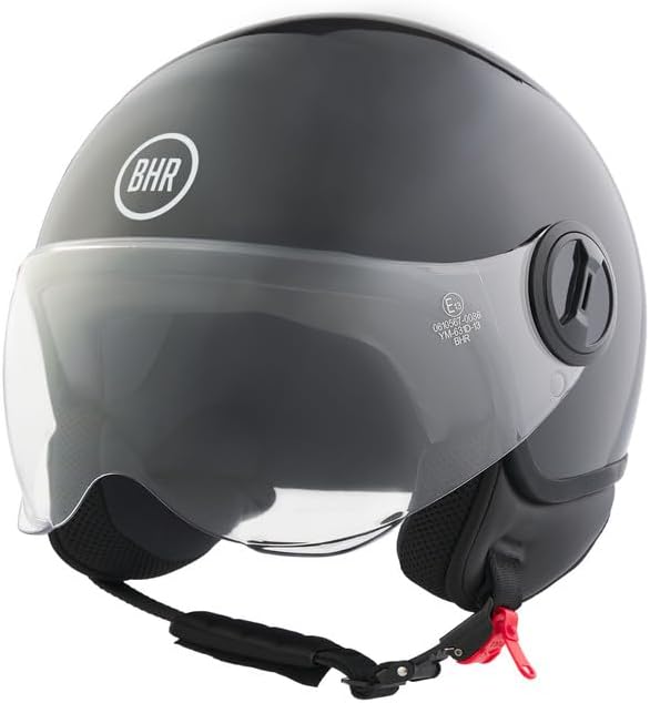 BHR - CASCO DEMI JET 835 SPECIAL NERO METALIZZATO