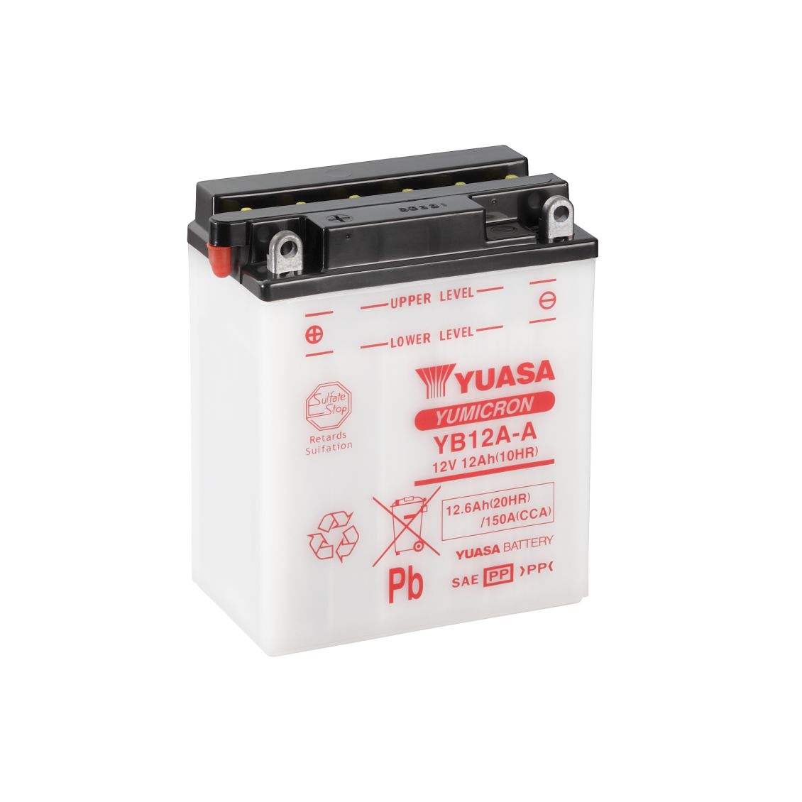 Batteria Yuasa YB12A-A 12V 12.6Ah 150A YuMicron Con Liquido
