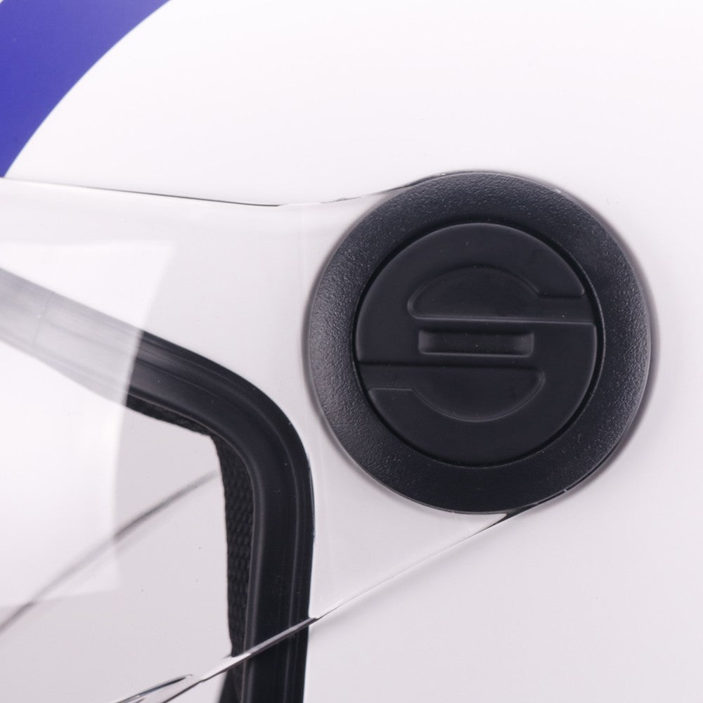 SPARCO RIDERS - CASCO DEMI JET SP601 BIANCO E BLU OPACO