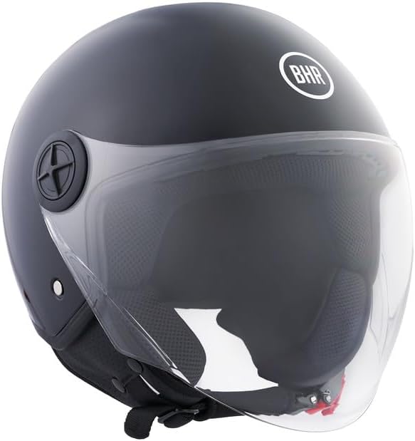 BHR - CASCO DEMI-JET 832 MINIMAL NERO METALLIZZATO 