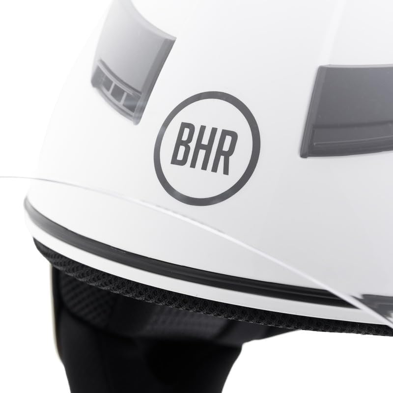 BHR - CASCO DEMI JET 841 CHILD BAMBINO/BAMBINA BIANCO METALLIZZATO