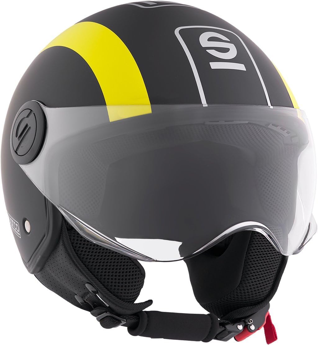 SPARCO RIDERS - CASCO DEMI JET SP601 NERO E GIALLO
