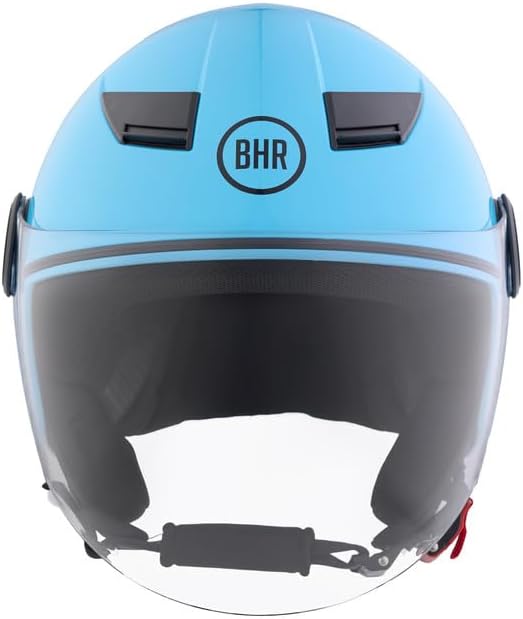 BHR - CASCO DEMI JET 841 CHILD BAMBINO/BAMBINA BLU METALLIZZATO