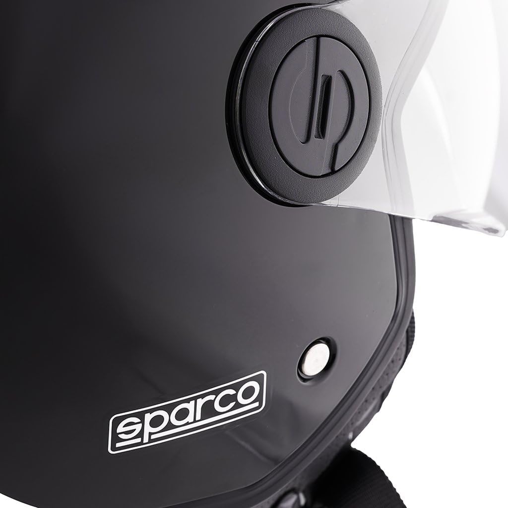 SPARCO RIDERS - CASCO DEMI JET SP601 NERO E BIANCO 