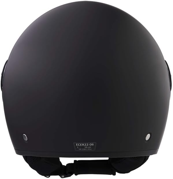 BHR - CASCO DEMI JET 840 DUAL SHIELD NERO OPACO