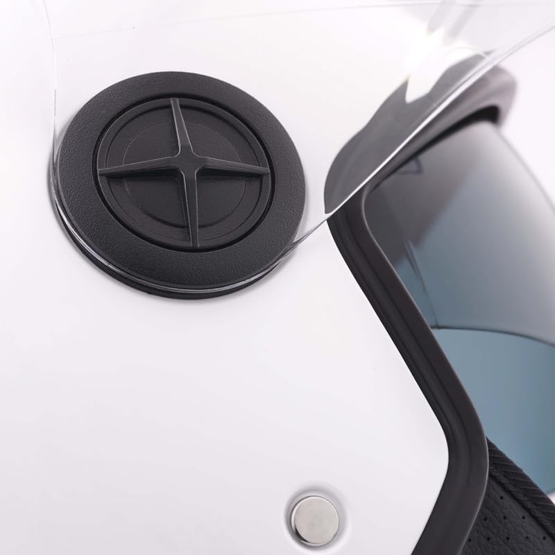 BHR - CASCO DEMI JET 840 DUAL SHIELD BIANCO