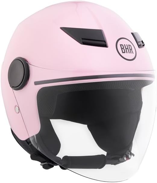 BHR - CASCO DEMI JET 841 CHILD BAMBINO/BAMBINA ROSA METALLIZZATO