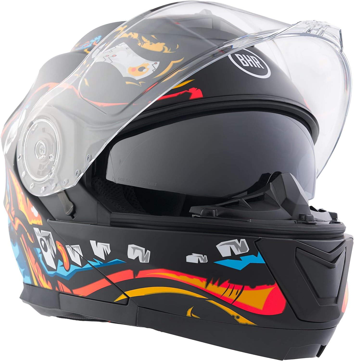 BHR - CASCO MODULARE 836 FLIP UP ZOMBIE BLACK
