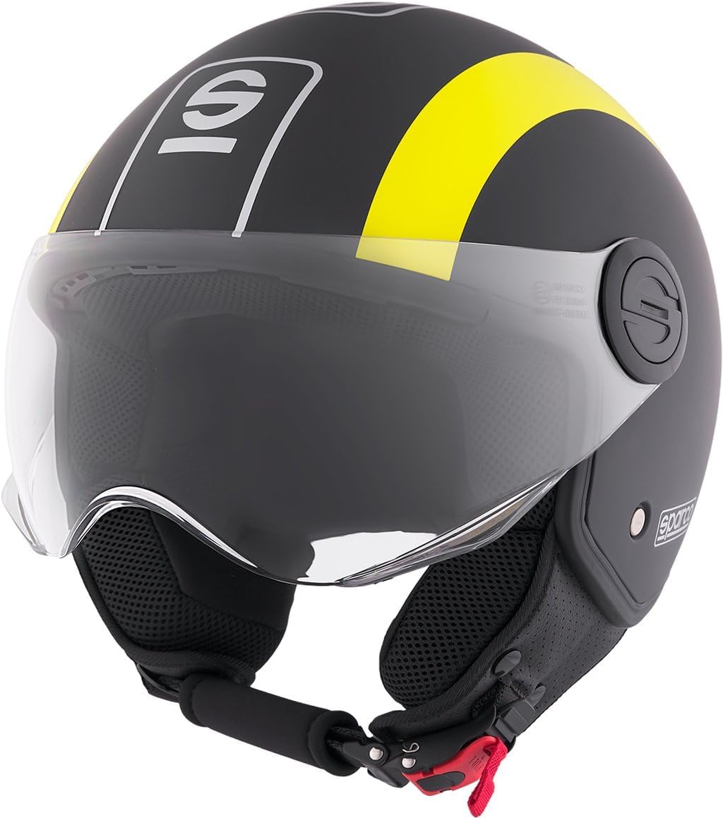SPARCO RIDERS - CASCO DEMI JET SP601 NERO E GIALLO