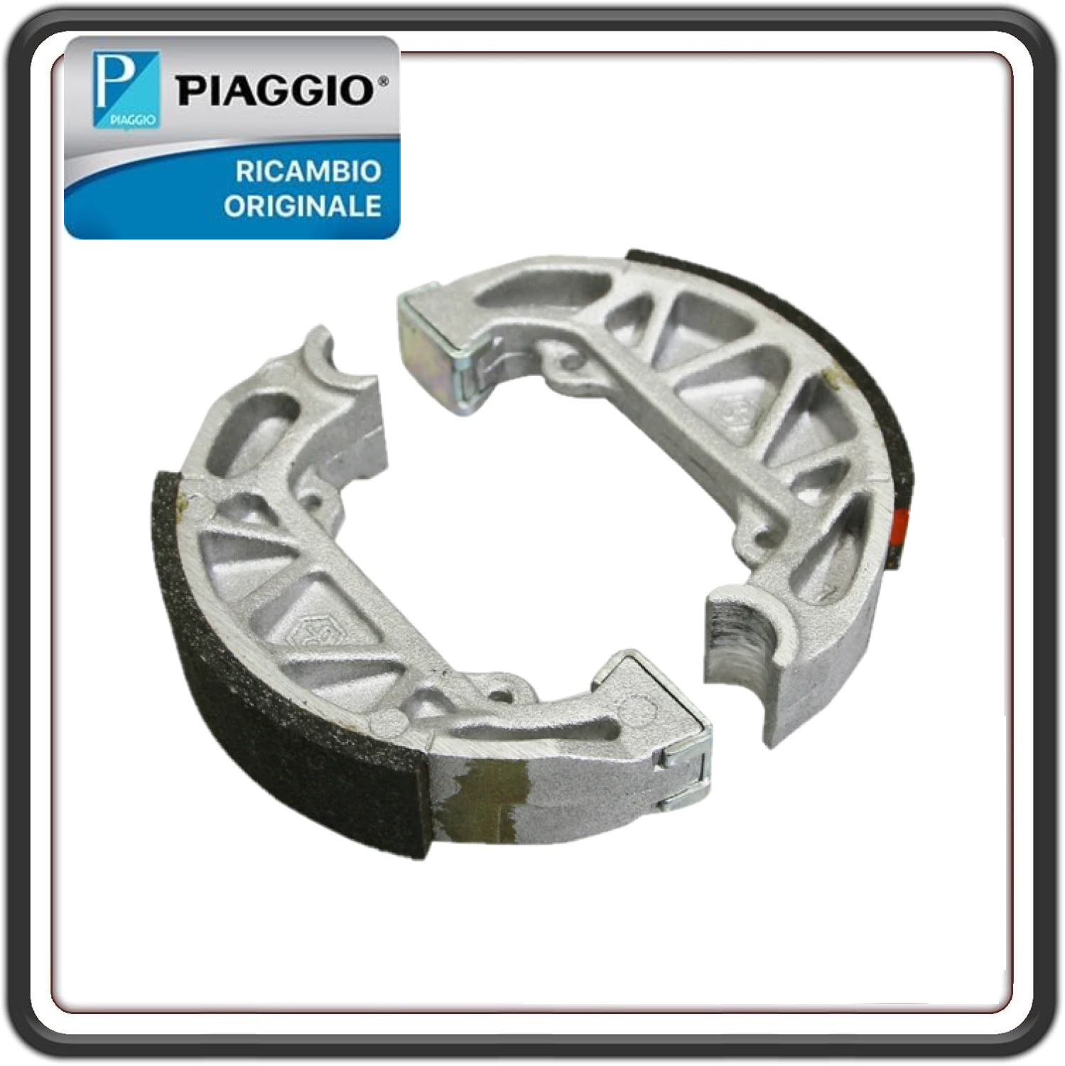 COPPIA GANASCE FRENO POSTERIORI Ø100x20mm PER PIAGGIO ZIP - TYPHOON  - FREE - SFERA - (LEGGI APPLICAZIONI) ORIGINALE PIAGGIO 2727115 