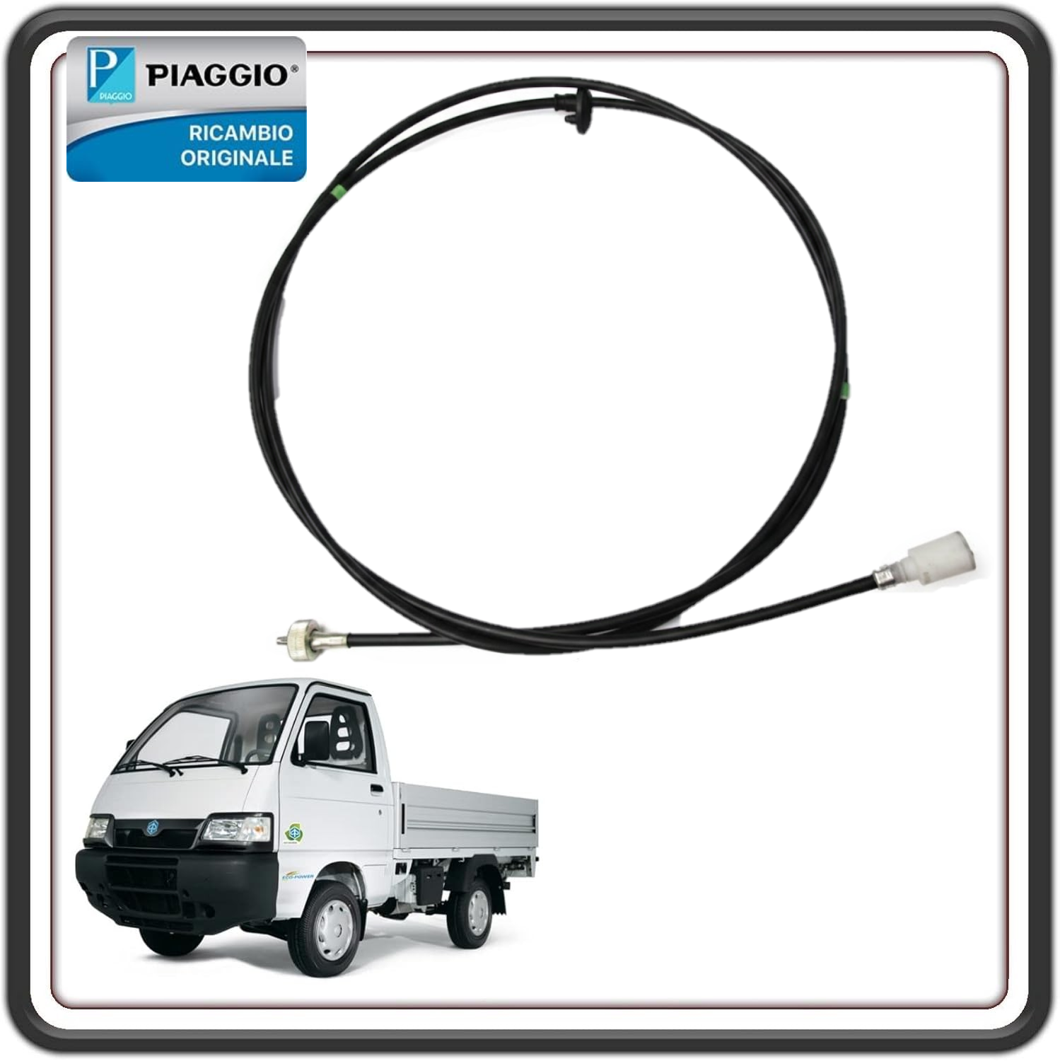 FILO CAVO TRASMISSIONE CONTACHILOMETRI CONTA KM PER PIAGGIO PORTER 1300 16V MOTORE DAIHATSU FINO AL 2009 - PIAGGIO PORTER 1200-1400 DIESEL ORIGINALE PIAGGIO 8371087Z27000 