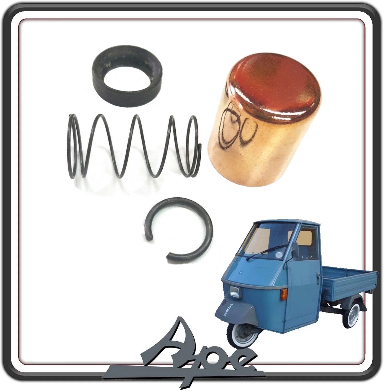 KIT MINUTERIA REVISIONE PIGNONE MOTORINO AVVIAMENTO COMPATIBILE PER PIAGGIO APE 50 DAL 1985 AL 2008 