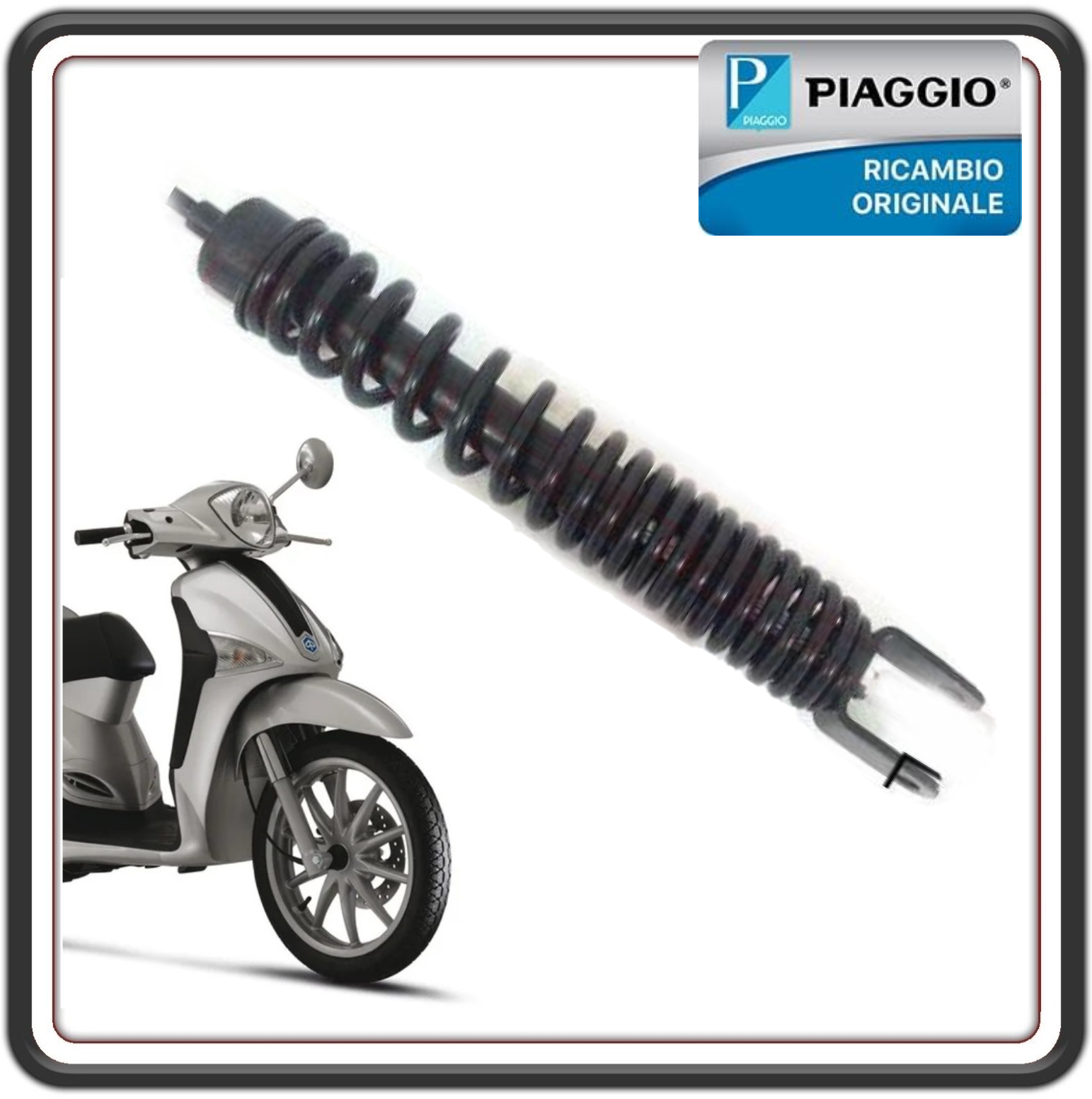 AMMORTIZZATORE SOSPENSIONE POSTERIORE COMPLETO PER PIAGGIO LIBERTY 50 (LEGGI COMPATIBILITA') ORIGINALE PIAGGIO 668002