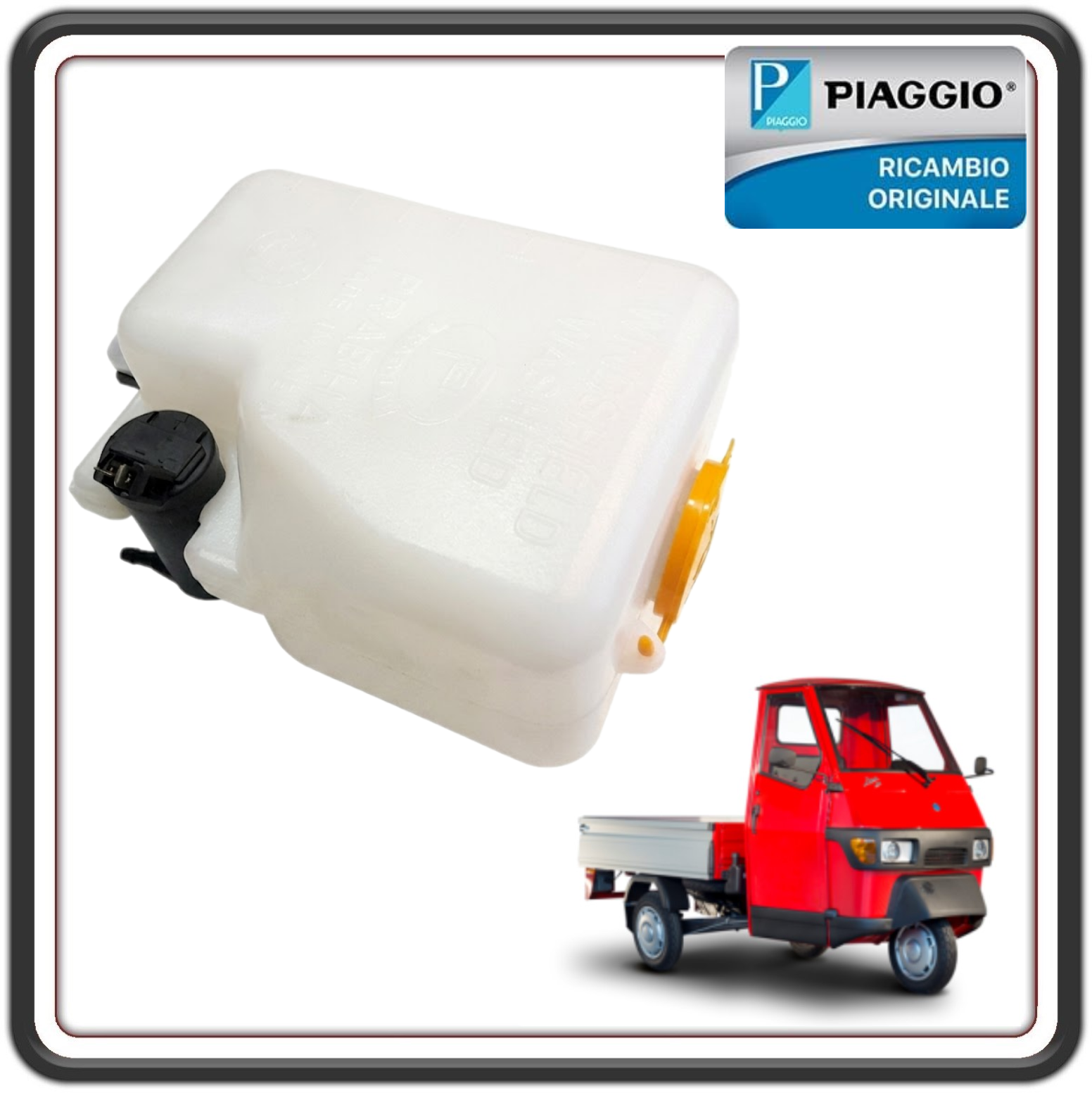 SERBATOIO CONTENITORE LIQUIDO LAVAVETRI PER PIAGGIO APE 50 2T DAL 2018 AL 2023 