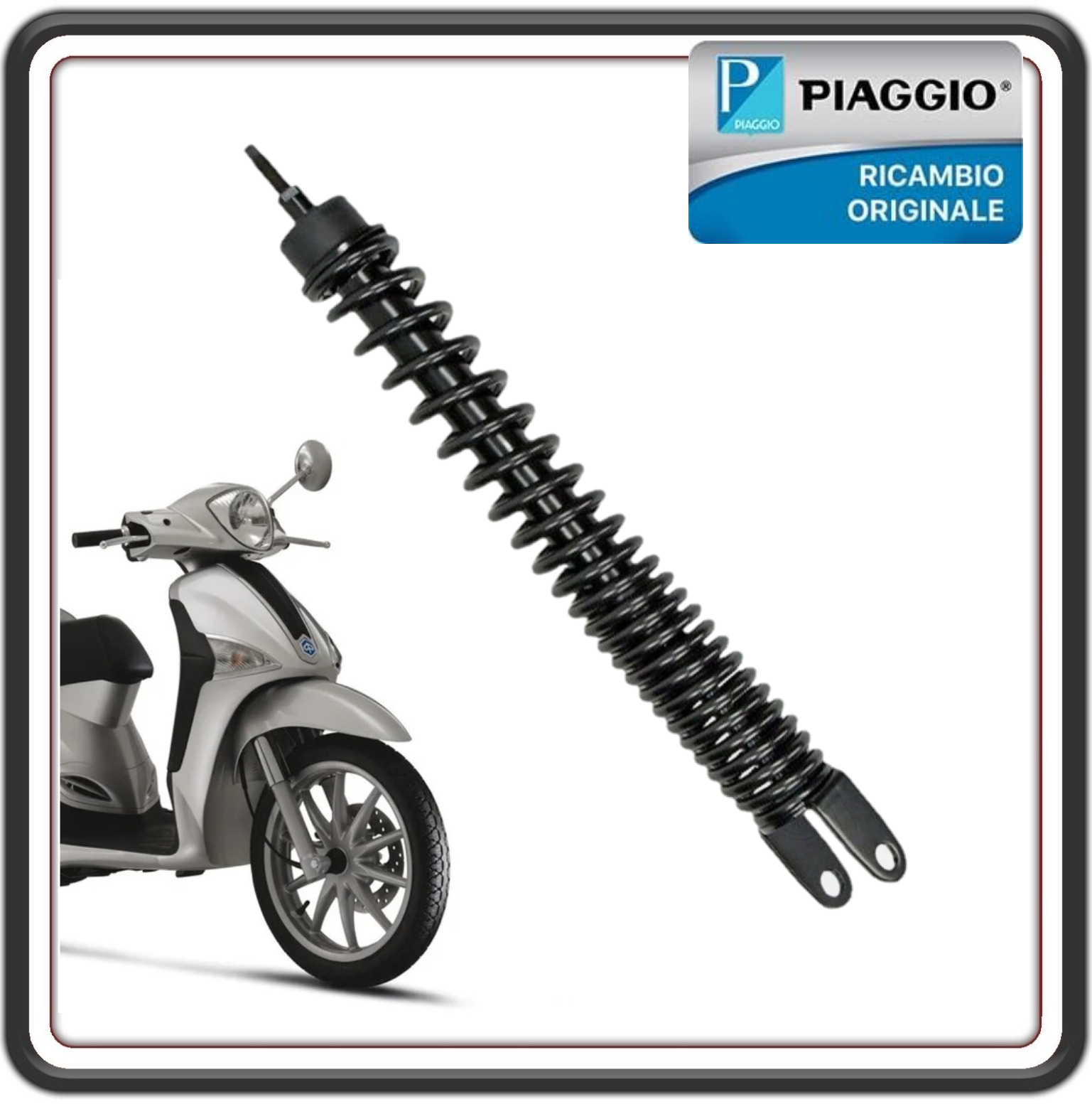 AMMORTIZZATORE POSTERIORE COMPLETO PER PIAGGIO LIBERTY 50 DAL 2009 AL 2016 (LEGGI COMPATIBILITA') ORIGINALE PIAGGIO 648088 