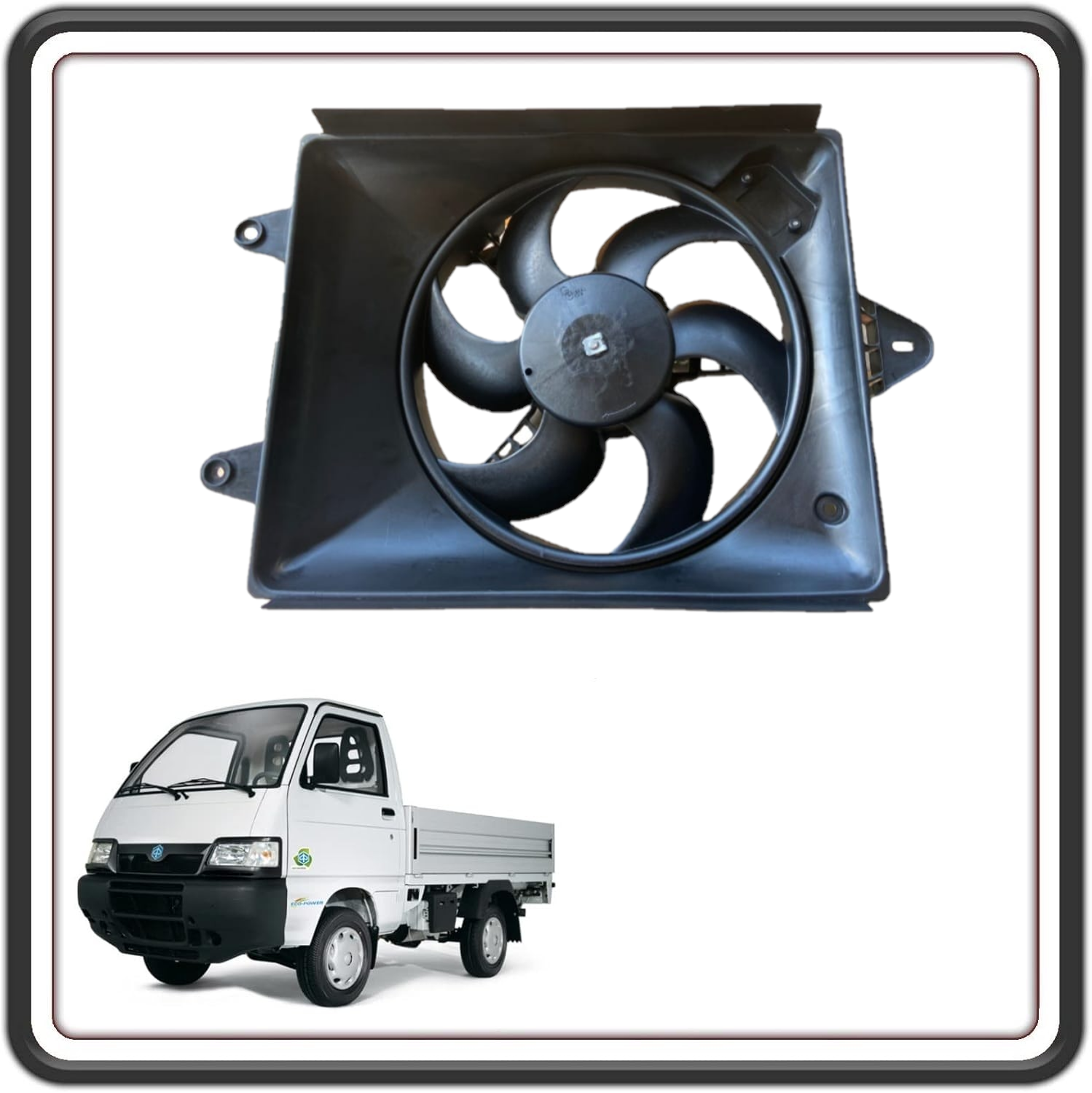 ELETTROVENTOLA ELETTROVENTILATORE VENTOLA COMPATIBILE PER PIAGGIO PORTER 1300 16V MOTORE DAIHATSU FINO AL 2009 - PIAGGIO PORTER 1200-1400 DIESEL FINO AL 2005 -PIAGGIO PORTER MULTITECH