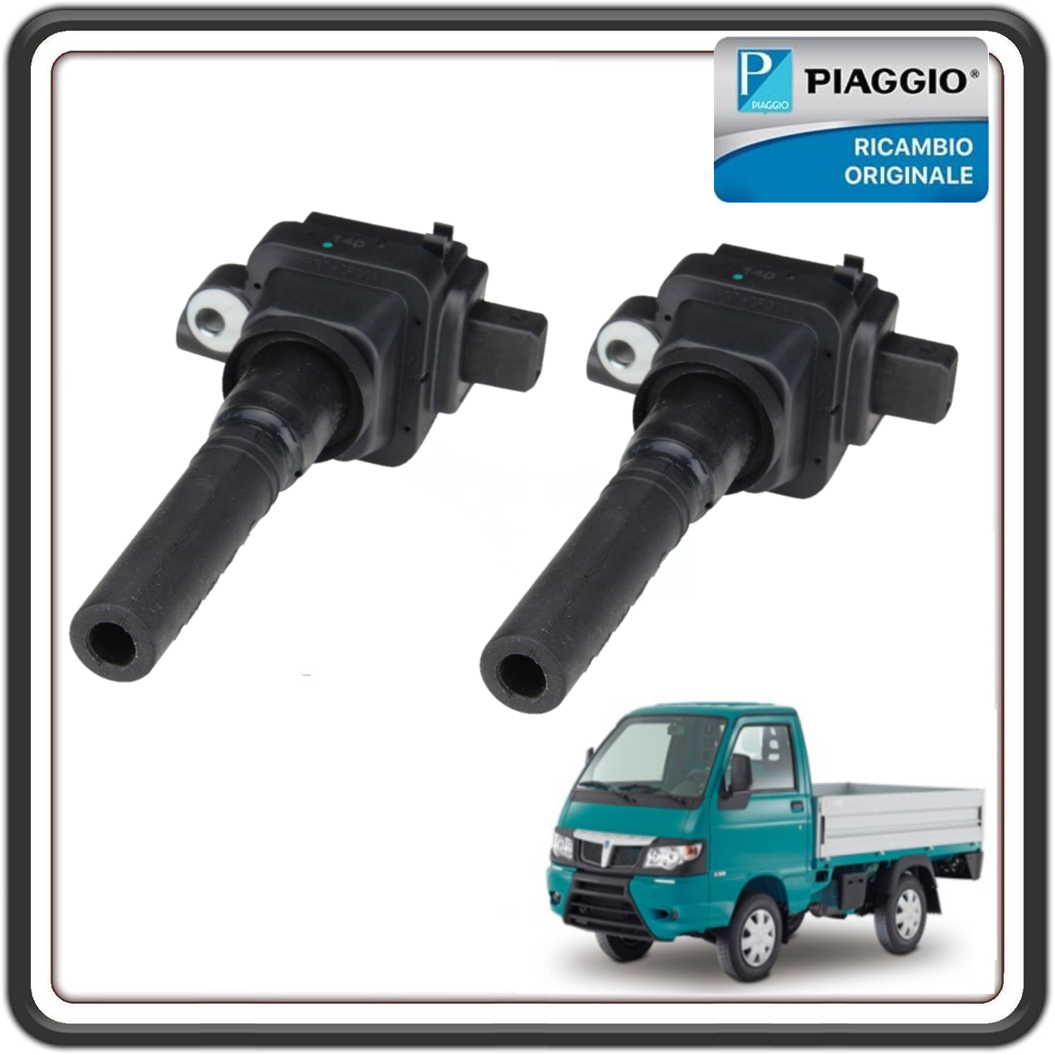 KIT BOBINE BOBINA CANDELA ACCENSIONE PER PIAGGIO PORTER MULITECH FINO AL 2015 ORIGINALE PIAGGIO B010211