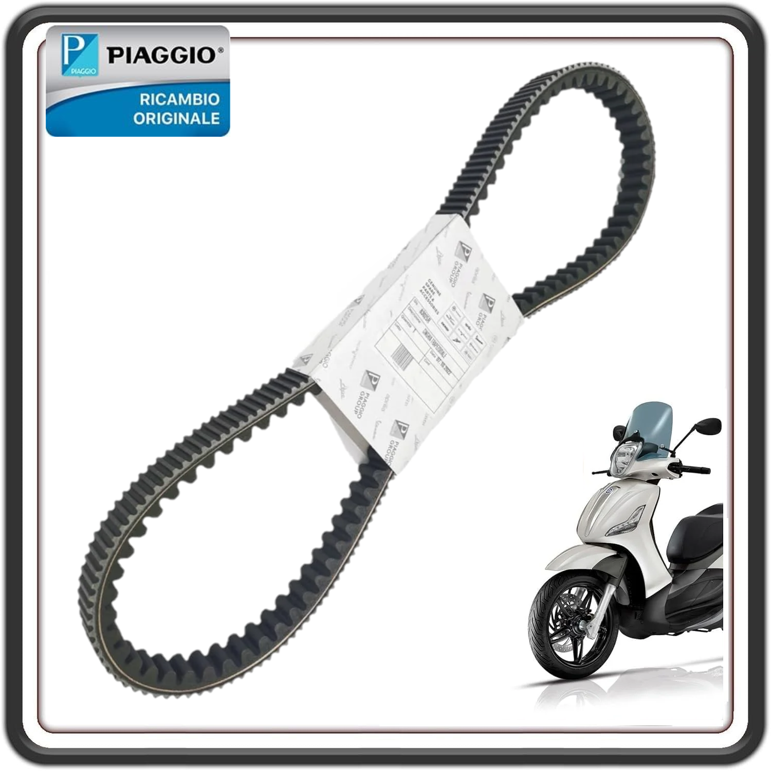 CINGHIA TRASMISSIONE DISTRIBUZIONE PER PIAGGIO X10 350 - PIAGGIO BEVERLY 350 TUTTI I MODELLI ORIGINALE PIAGGIO 83025R