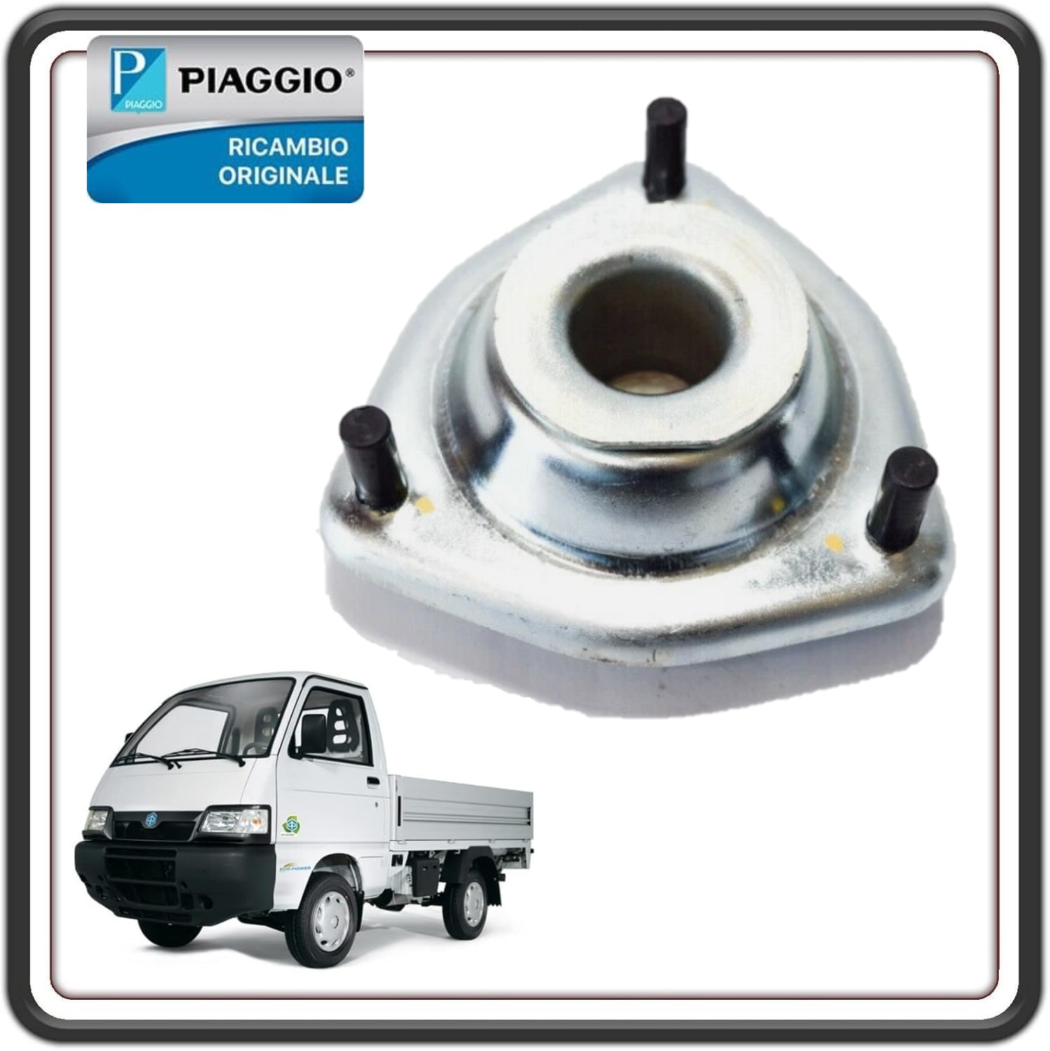 SUPPORTO ELASTICO AMMORTIZZATORE ANTERIORE PER PIAGGIO PORTER TUTTI I MODELLI - PIAGGIO QUARGO ORIGINALE PIAGGIO B004342