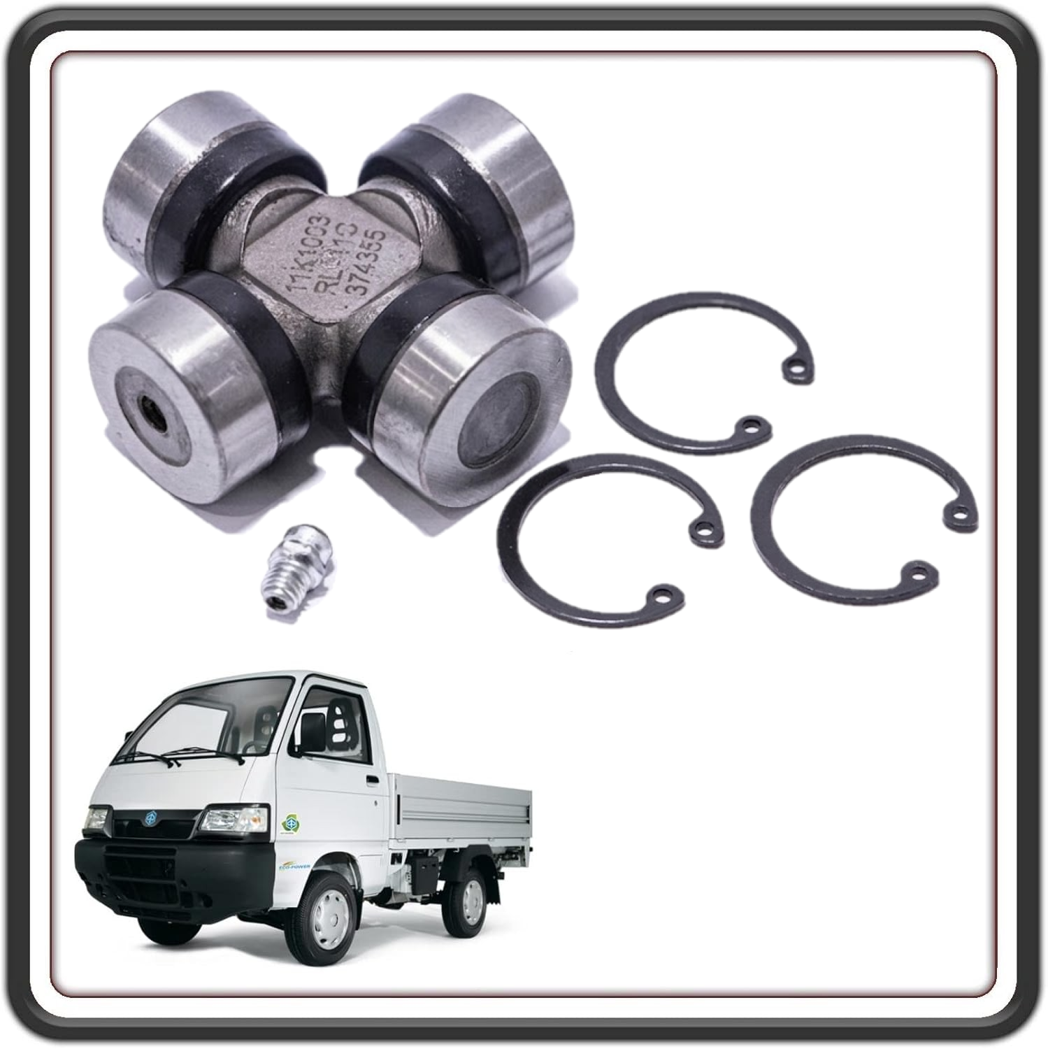 CROCIERA ALBERO TRASMISSIONE 27X62 MM CON SEGER ESTERNO COMPATIBILE PER PIAGGIO PORTER 1000 - 1300 16V MOTORE DAIHATSU FINO AL 2009 - PIAGGIO PORTER 1200-1400 DIESEL