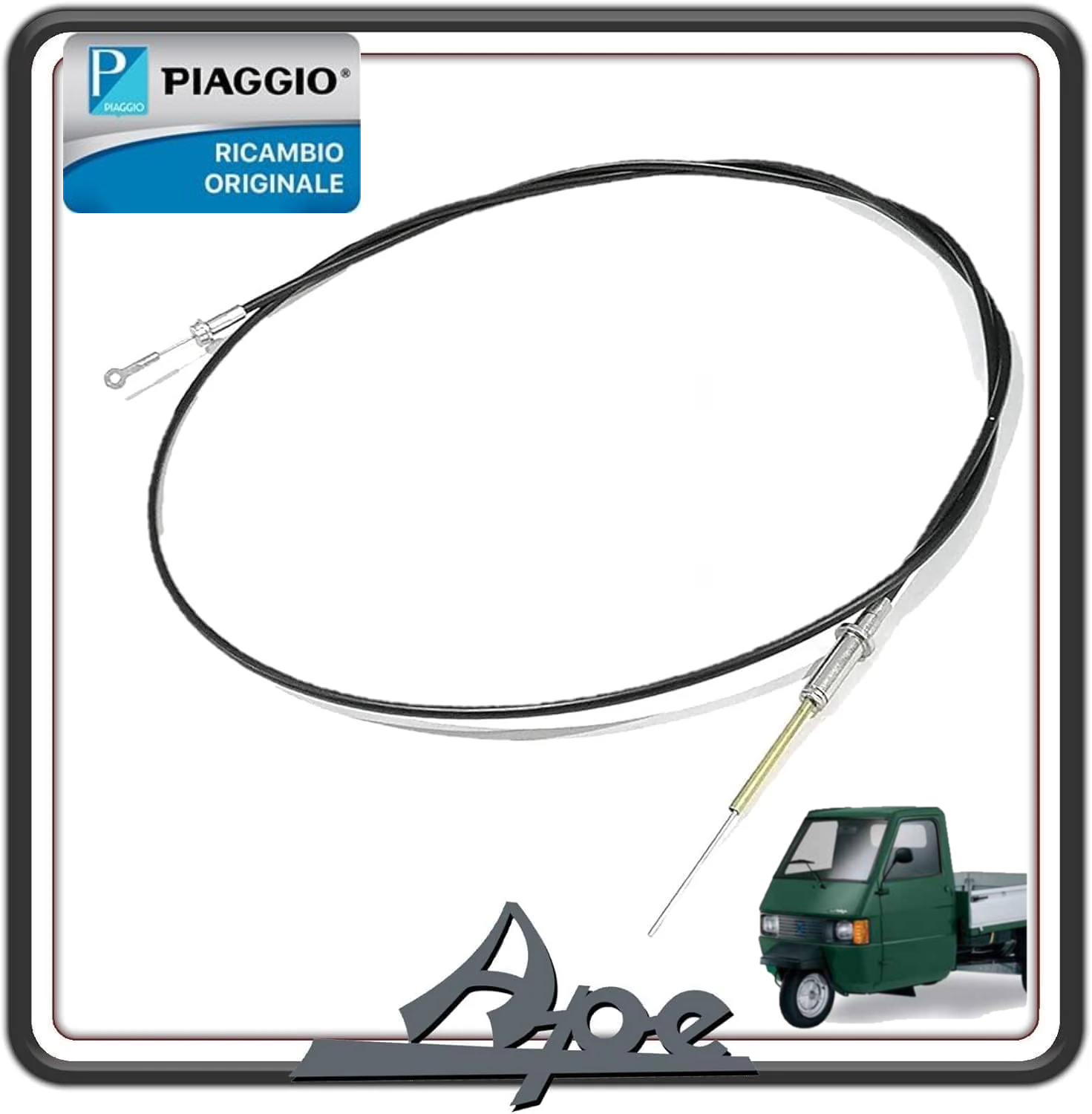 TRASMISSIONE FILO CAVO CAMBIO COMPLETO PER PIAGGIO APE 703 BENZINA - APE 602 ORIGINALE PIAGGIO 197097