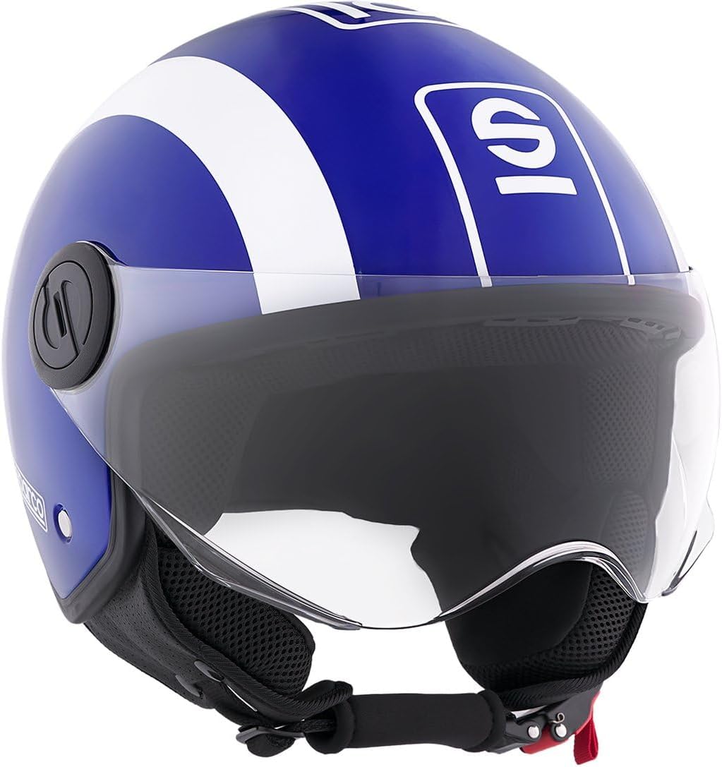 SPARCO RIDERS - CASCO DEMI JET SP601 BLU E BIANCO