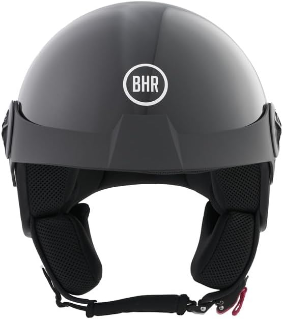BHR - CASCO DEMI JET 833 NERO METALLIZZATO 