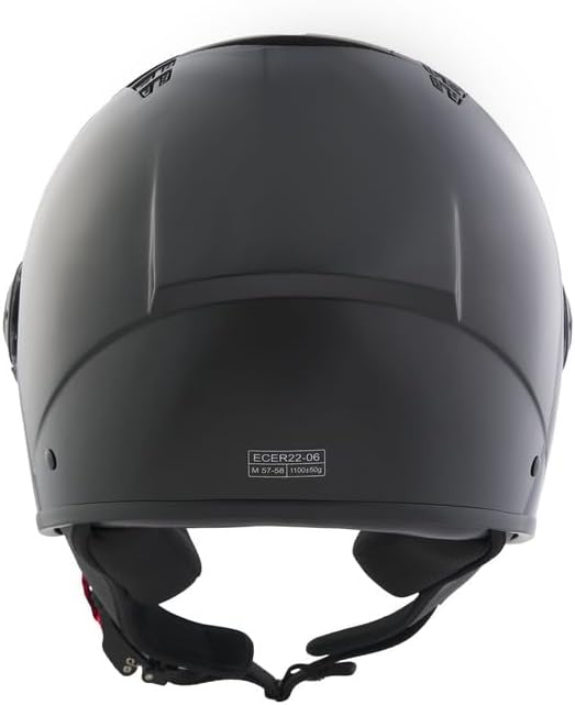 BHR - CASCO DEMI JET 834 FLOW NERO METALLIZZATO