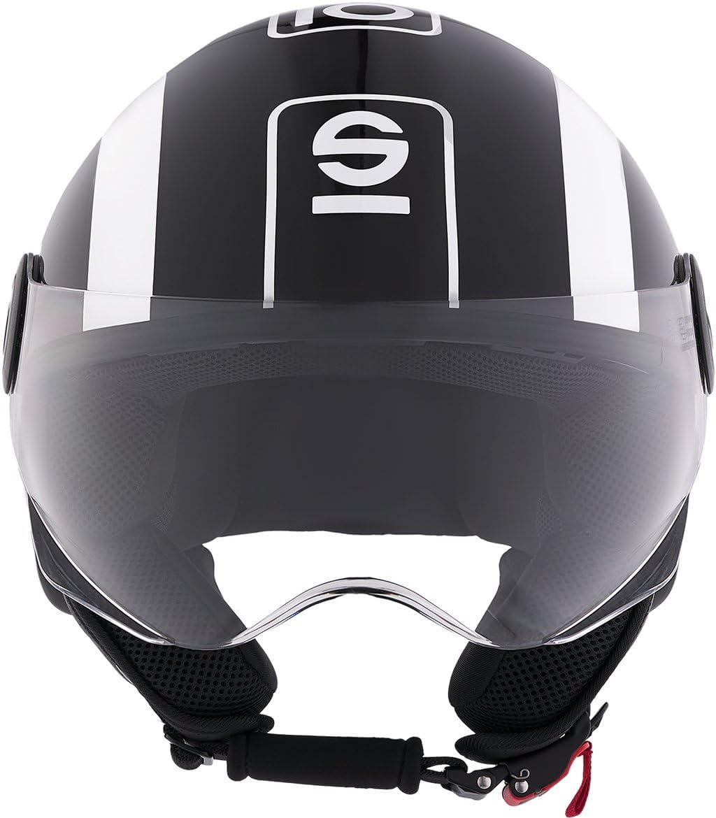 SPARCO RIDERS - CASCO DEMI JET SP601 NERO E BIANCO 