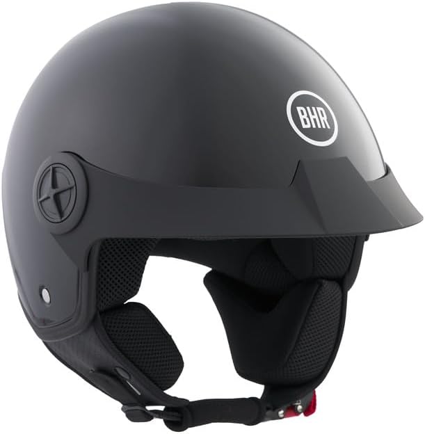 BHR - CASCO DEMI JET 833 NERO METALLIZZATO 