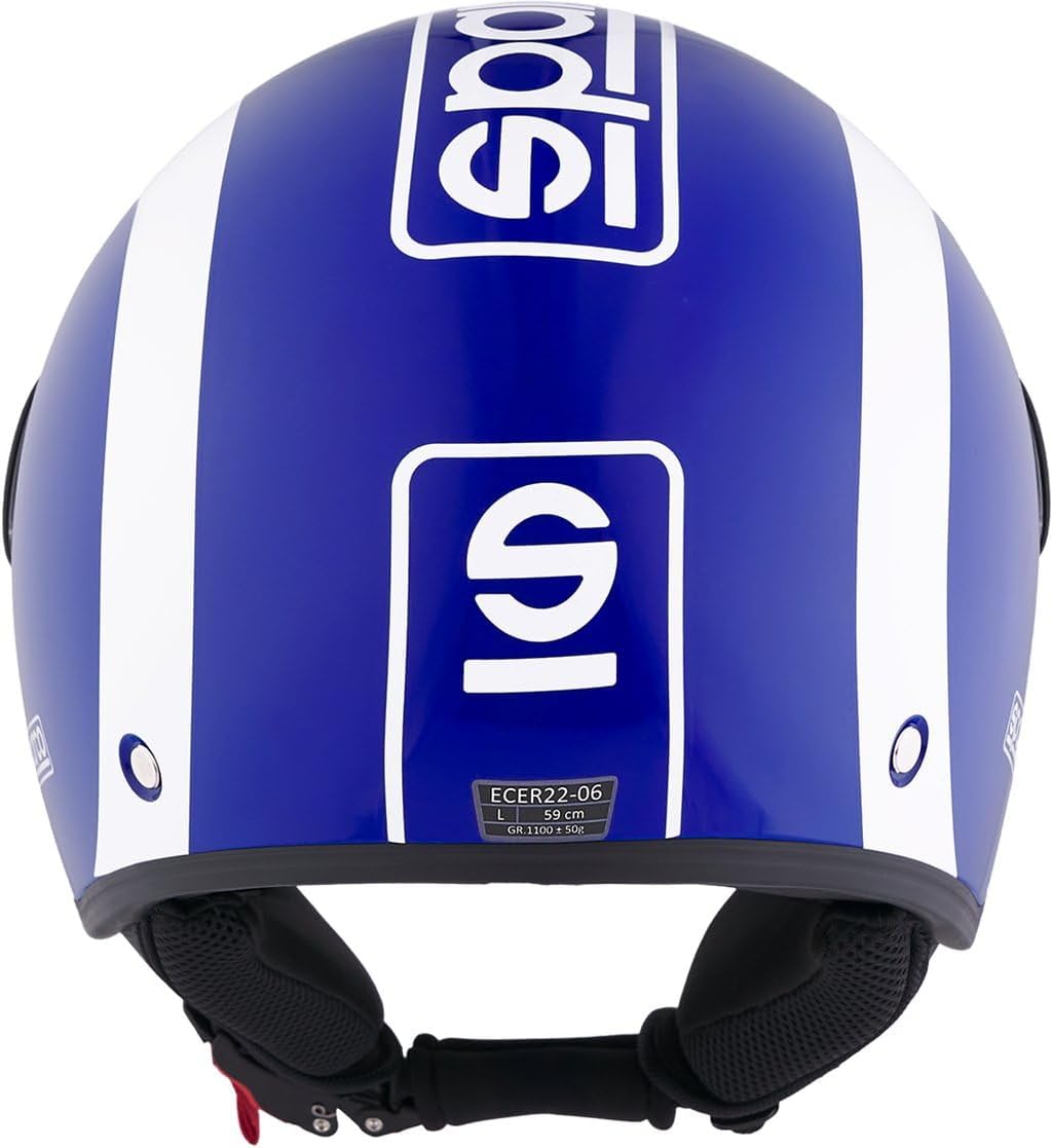 SPARCO RIDERS - CASCO DEMI JET SP601 BLU E BIANCO