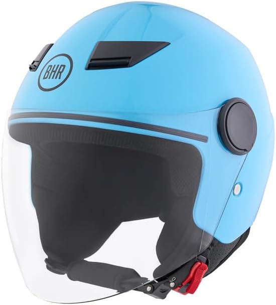 BHR - CASCO DEMI JET 841 CHILD BAMBINO/BAMBINA BLU METALLIZZATO